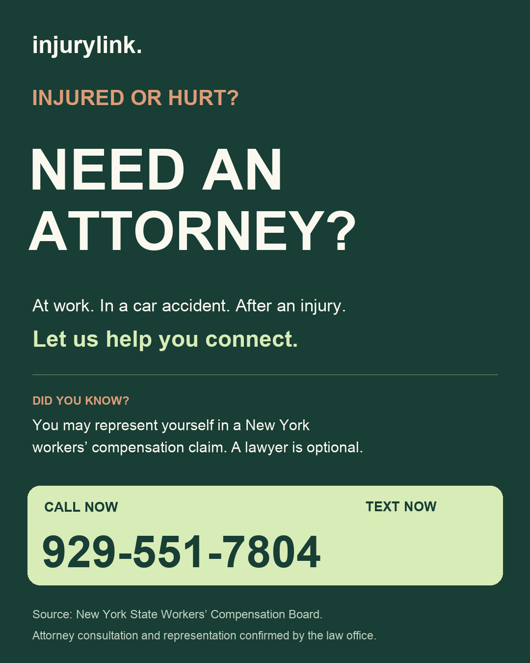 Attorney-help information card